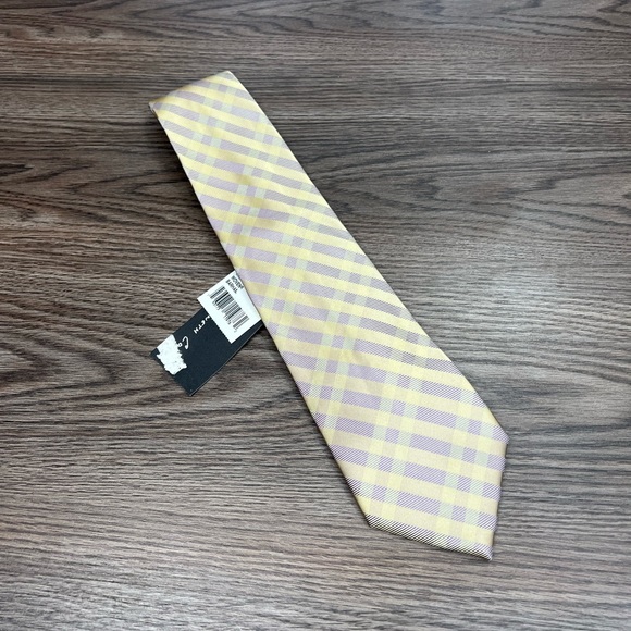 Kenneth Cole Other - Kenneth Cole NWT Yellow & Lavender Plaid Silk Tie